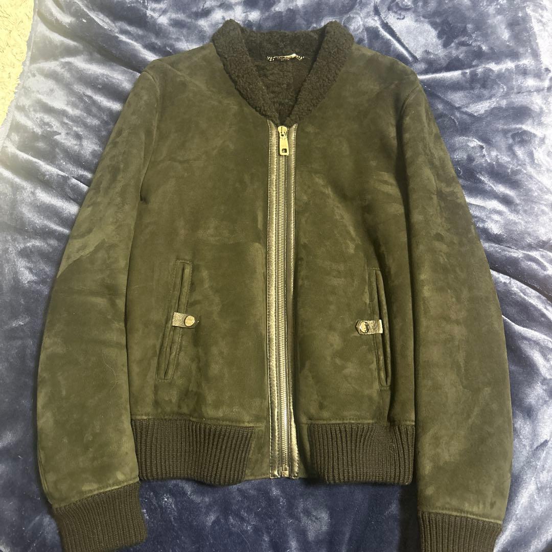 DOLCE&GABBANAドルガバ ムートン ブルゾン ジャケット DOLCE&GABBANA - ドルガバ DOLCE&GABBANA ジップアップ フード付き