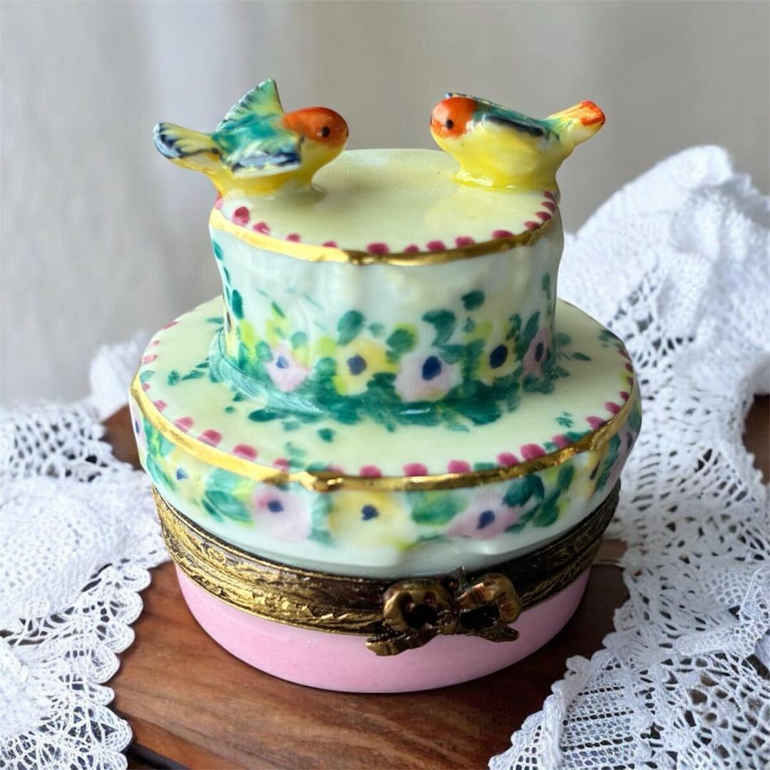 リモージュボックス ケーキ 小鳥 フランス ROCHARD - メルカリ