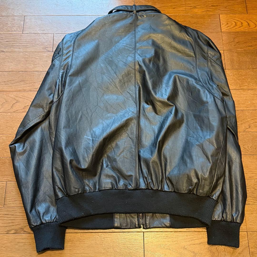 80s MEMBERS ONLY Black Leather Jacket 42 - メルカリ