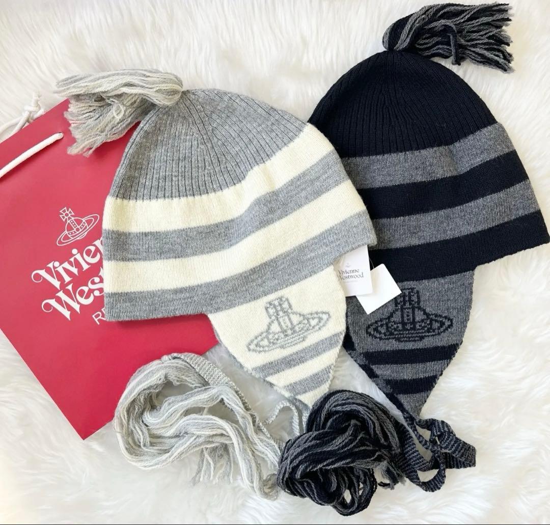 ヴィヴィアン ニット帽 グレー vivienne westwood - メルカリ