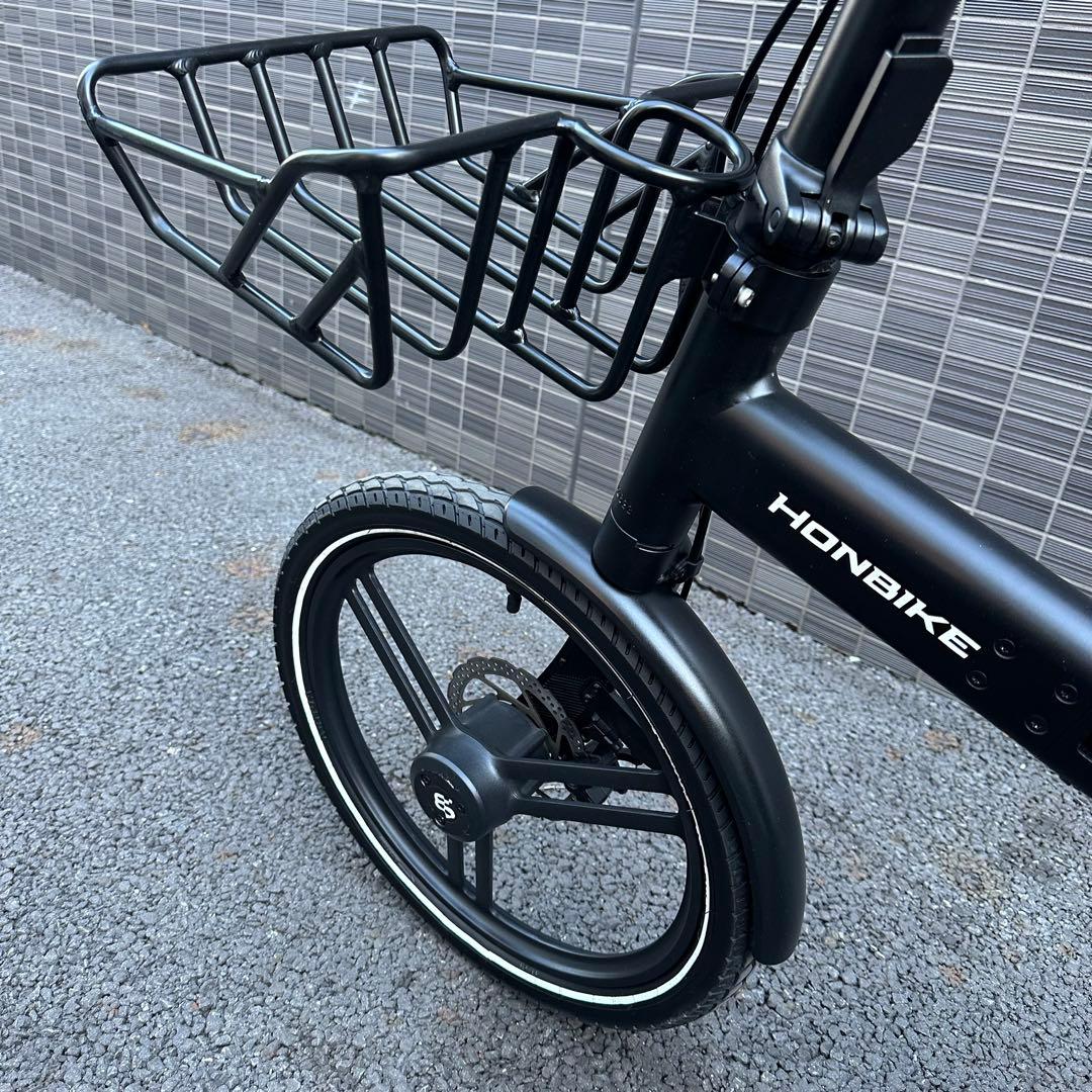 HONBIKE 電動アシスト自転車 前カゴ付走行142キロ - メルカリ