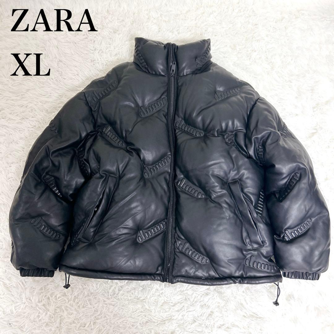 極美品】ZARA ザラ PUレザー エンボス加工 ジャケット L-XLサイズ