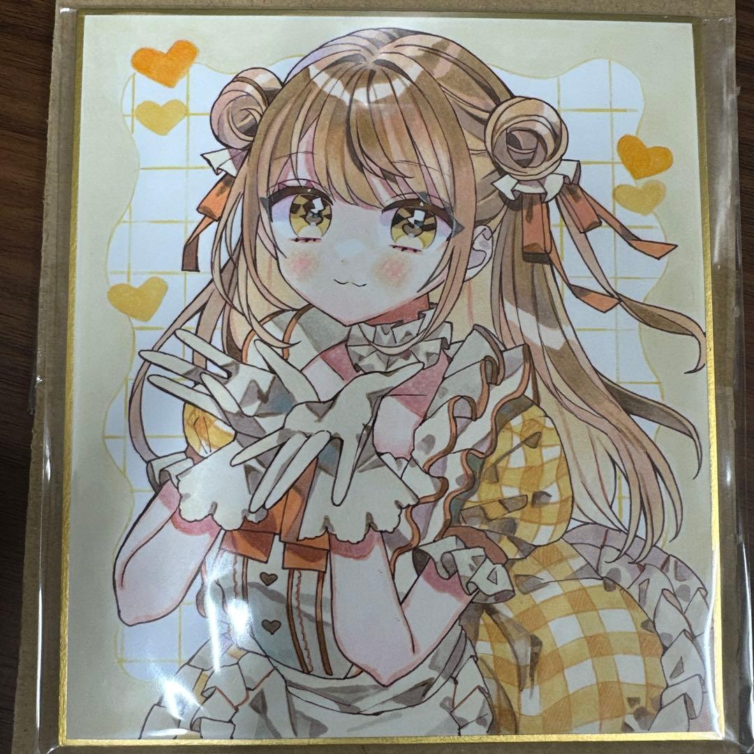 オリジナル　手描きイラスト　色紙　（小色紙サイズ） 手描きイラスト オリジナル 原画 ミニ色紙｜Yahoo!フリマ（旧PayPay