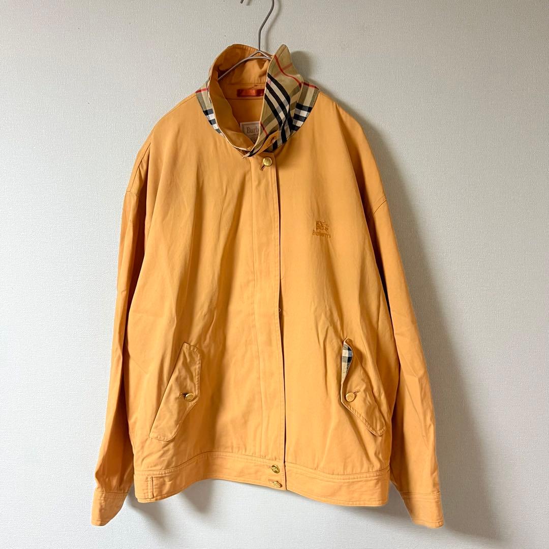 90s burberrys（バーバリー）スイングトップ/オレンジ - メルカリ