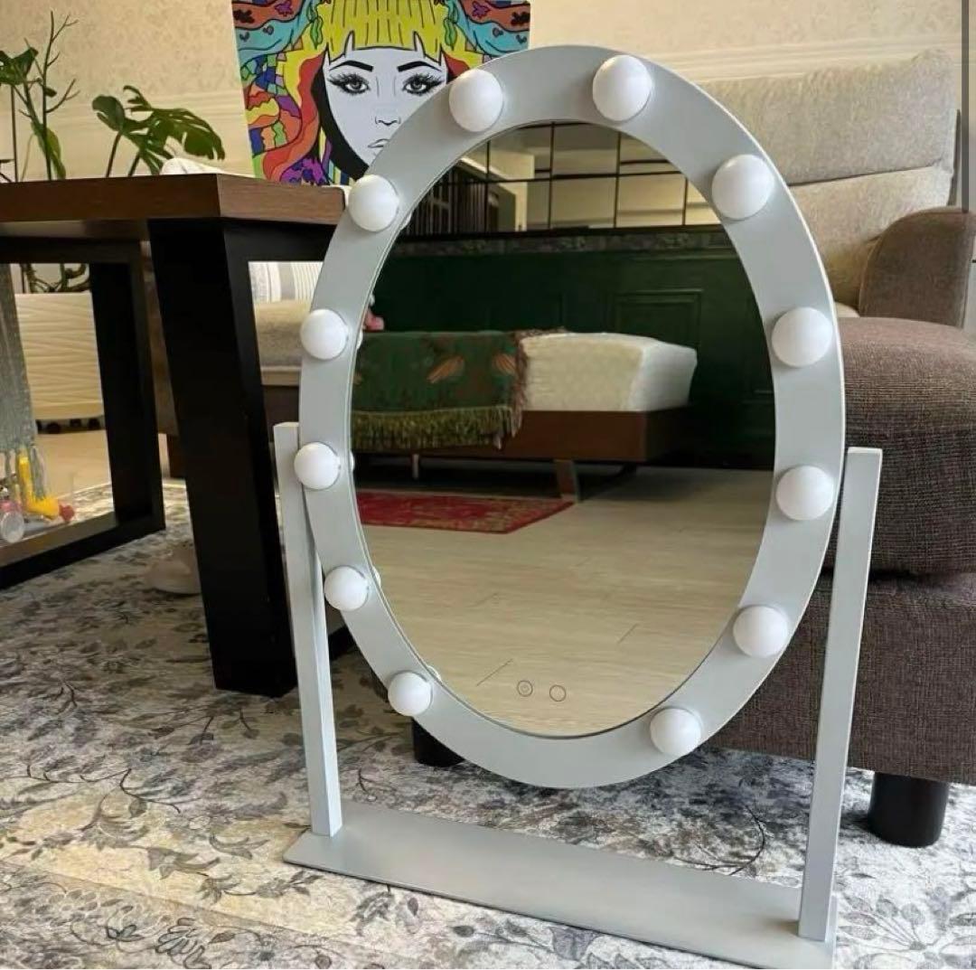 フッツェ ハリウッドミラー ラウンド L ホワイト