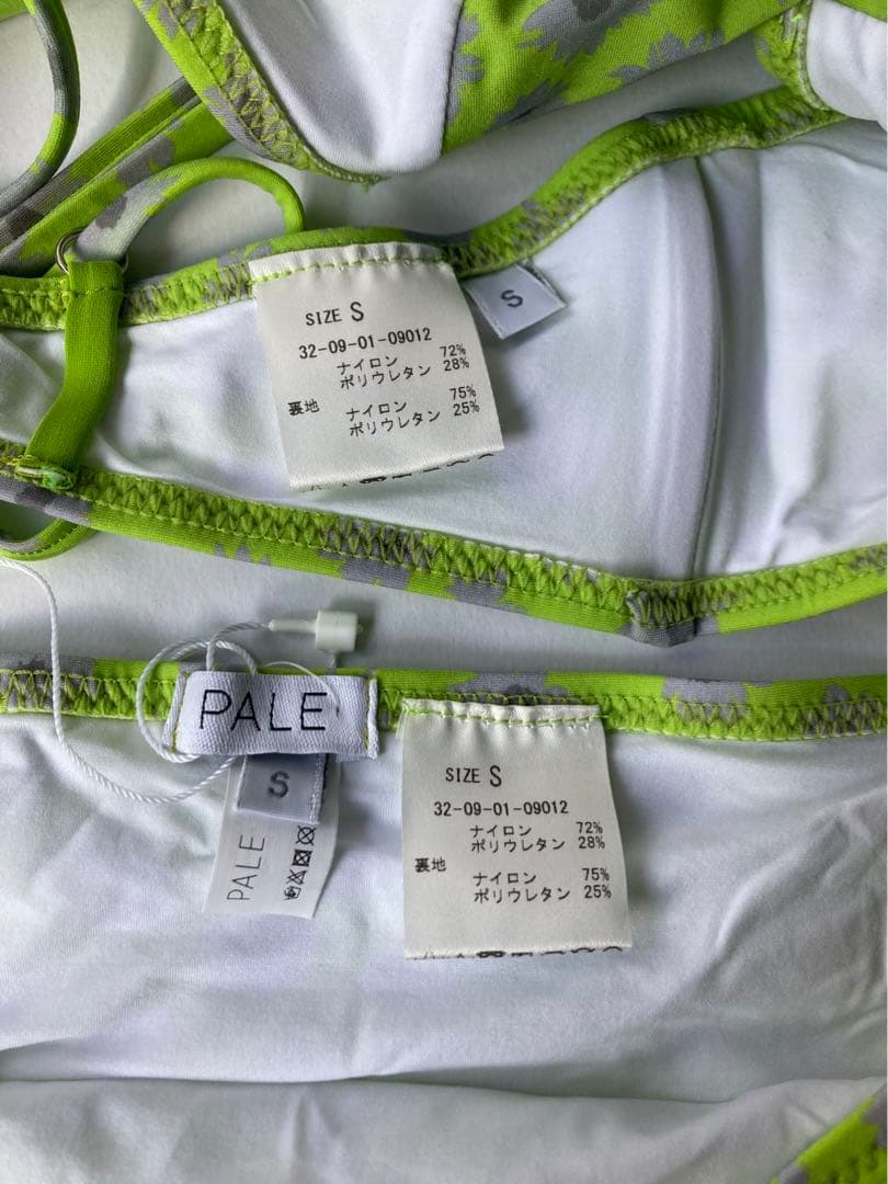 タグ付き未使用☆Pale swimwear ビキニ 小花柄 グリーン 黄緑