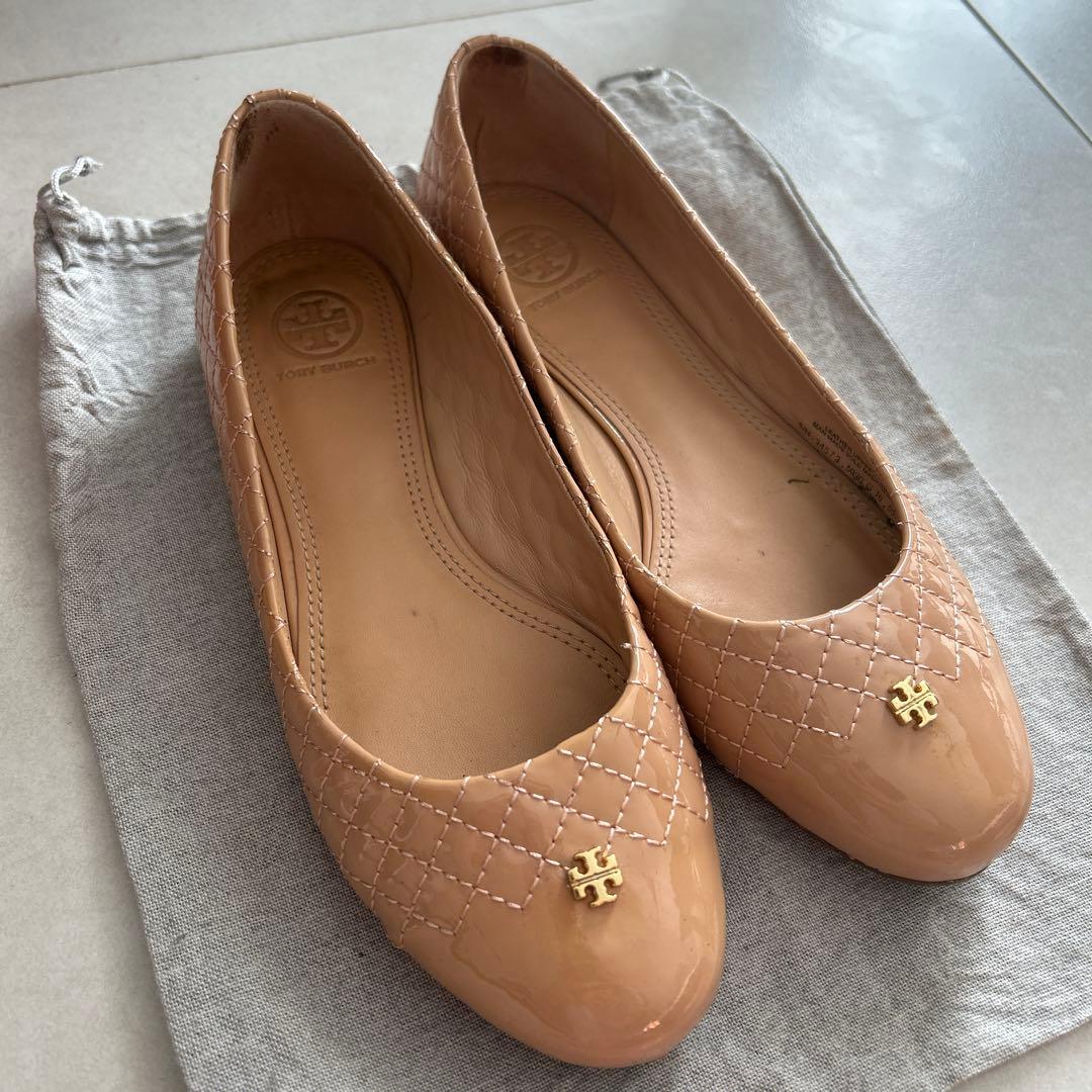 Tory Burch☆ピンクベージュ☆フラットシューズ☆トリーバーチ - メルカリ