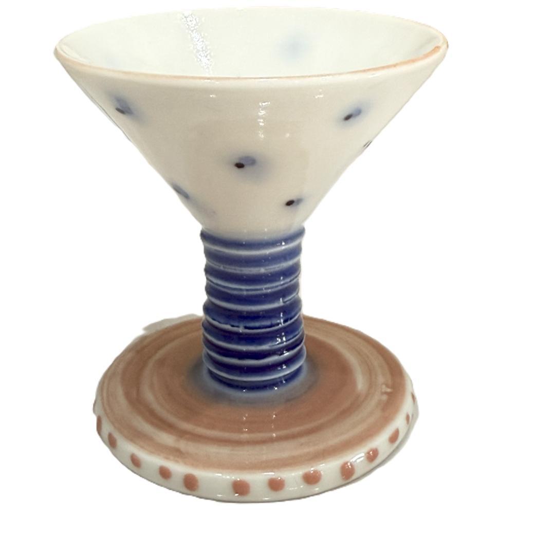 デンマークの作家物 陶器製カクテルグラス、小ゴブレット 5個セット