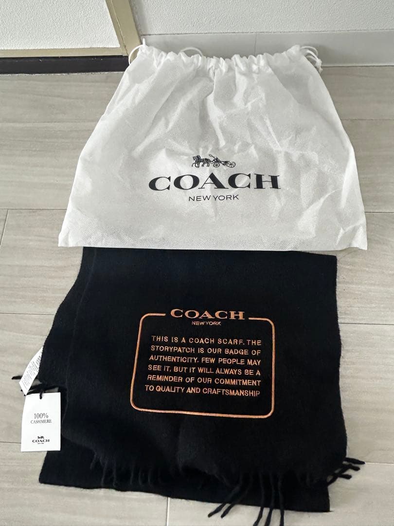 COACH マフラー 100%カシミヤ コーチ COACH カシミヤ100％ マフラー ストール リバーシブル - メルカリ