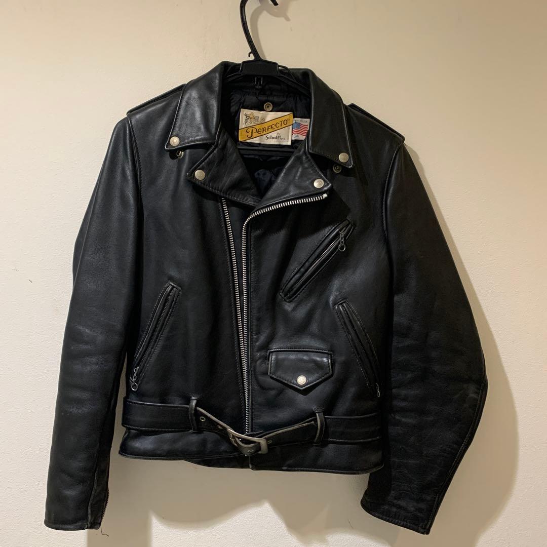 ショット（schott）ダブルライダースジャケット 34サイズ 中古・古着通販】Schott (ショット) ダブルライダースジャケット