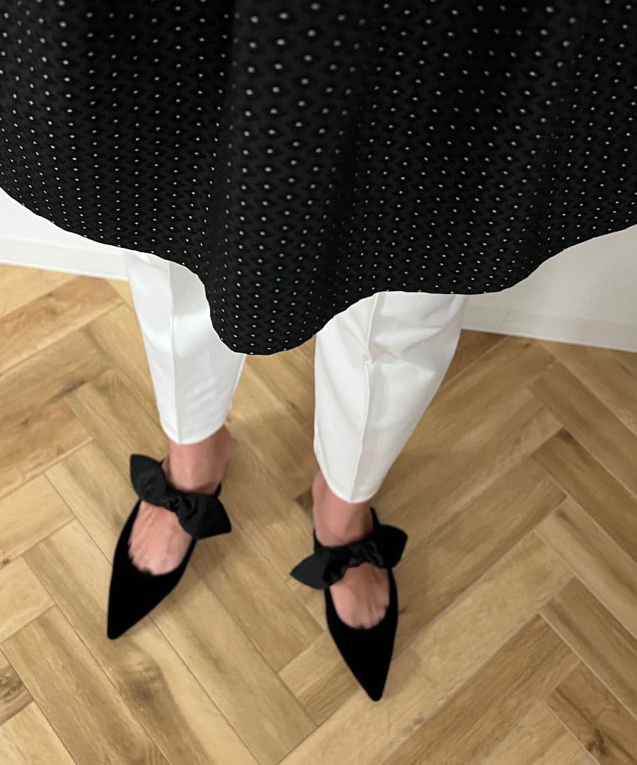 OHGA リボンミュール Mサイズ 未使用 ohga オオガ サテンリボンミュール - メルカリ