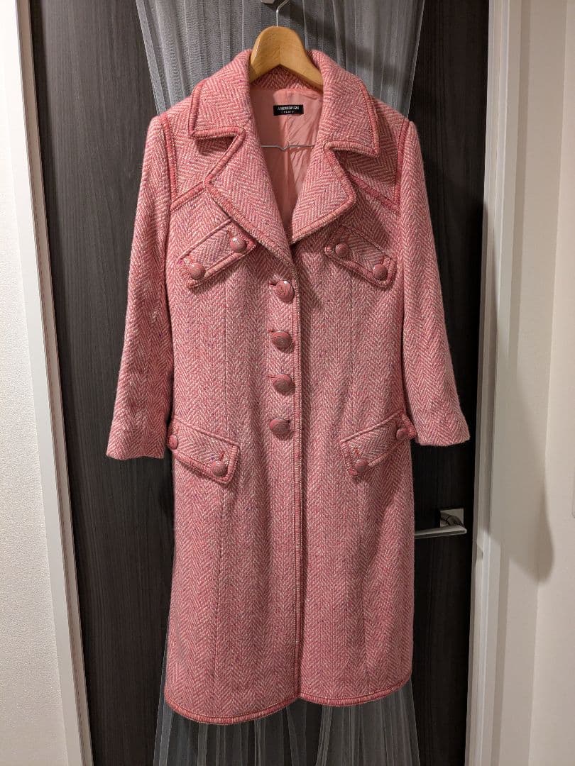 キャサリン妃　ANDREW GN　検 Massimo Dutti ツイードコート 日本製]ITALYミックスウールツイードロングコート(その他のコート