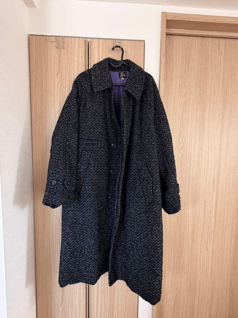needles Balcollar Coat コート　ツイード　Tweed Needles Balcollar Coat W/N Herringbone White – The Foxhole