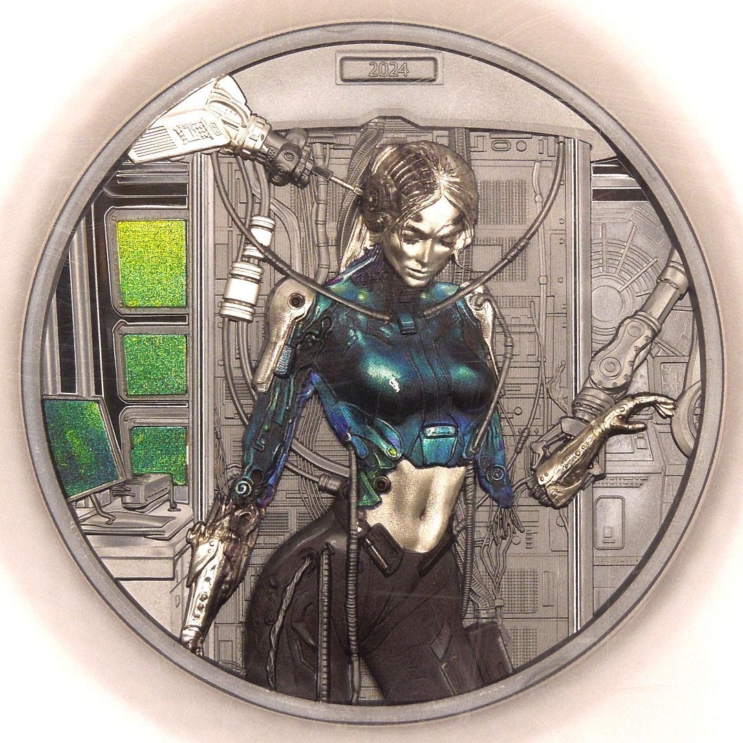 ★最高鑑定 サイバークイーン銀貨 2024 Rebirth NGC クック諸島 供給元問合せ】クック諸島 2024年 サイバーパンク サイバークイーン