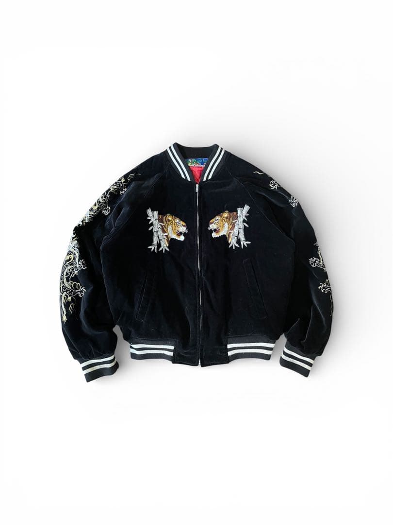 hoshihimeスカジャン 虎ドラゴン刺繍 - メルカリ