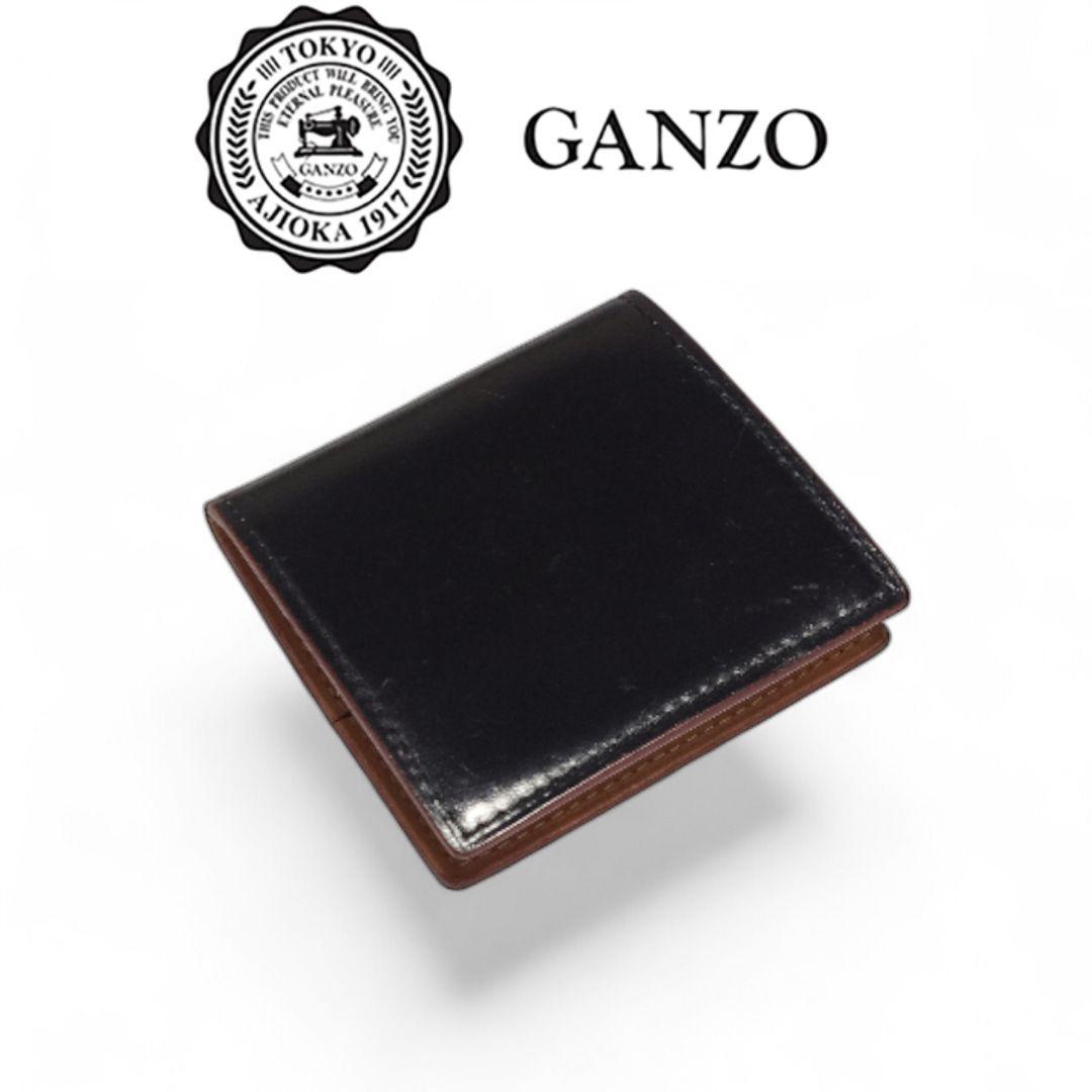GANZO ガンゾ コードバン ケース 小銭入れ BOX形 ブラック SHELL CORDOVAN 2(シェルコードバン2) BOX小銭入れ｜シェルコードバン