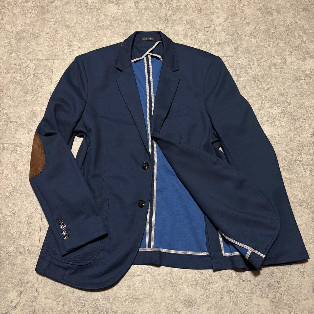 美品】ZARA ザラ アンコンジャケット XL エルボーパッチ 大きいサイズ