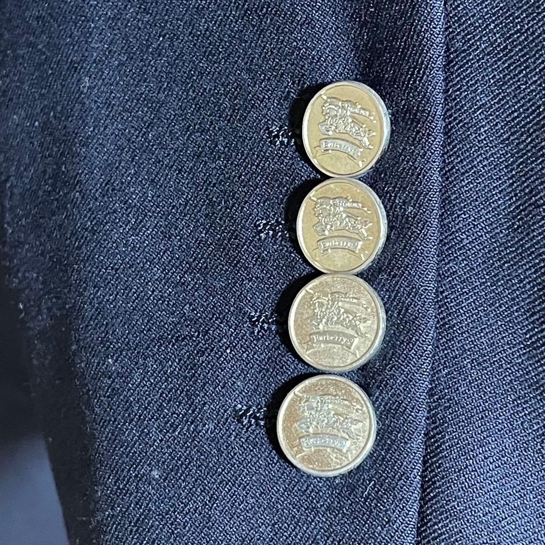 BURBERRY バーバリー 紺ブレ セットアップ 金ボタン タスマニアウール