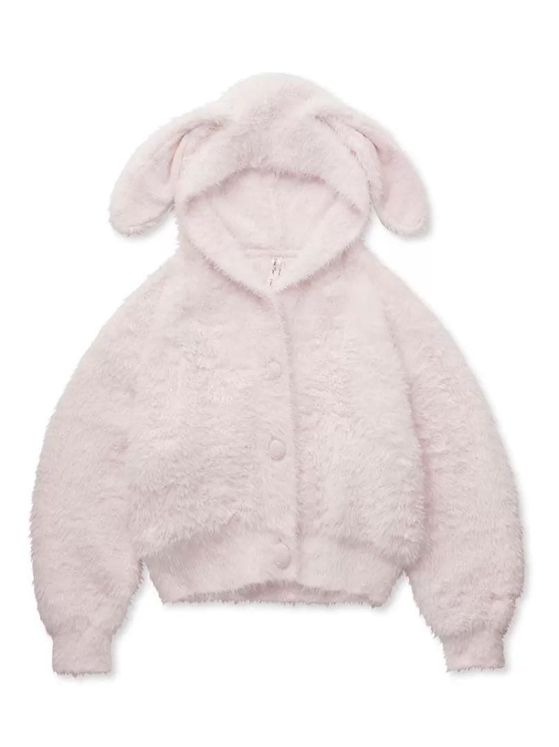 【ジェラートピケ】バニーモコフード付きカーディガン＆ショートパンツ gelato pique（ジェラートピケ）の「【bunny】バニーモコフード付き