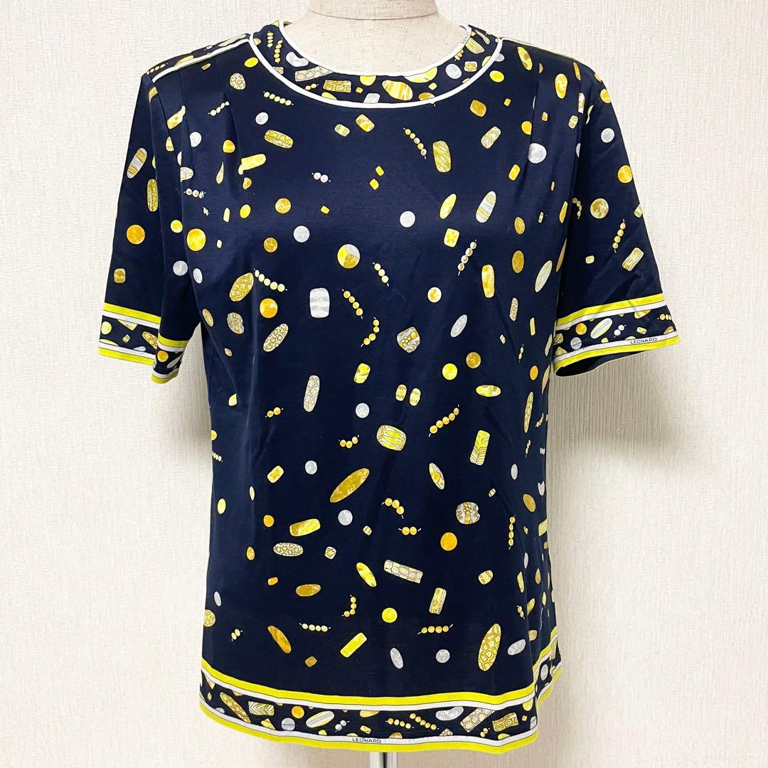 LEONARD FASHION レオナール ジュエリー柄 総柄 半袖 Tシャツ - メルカリ