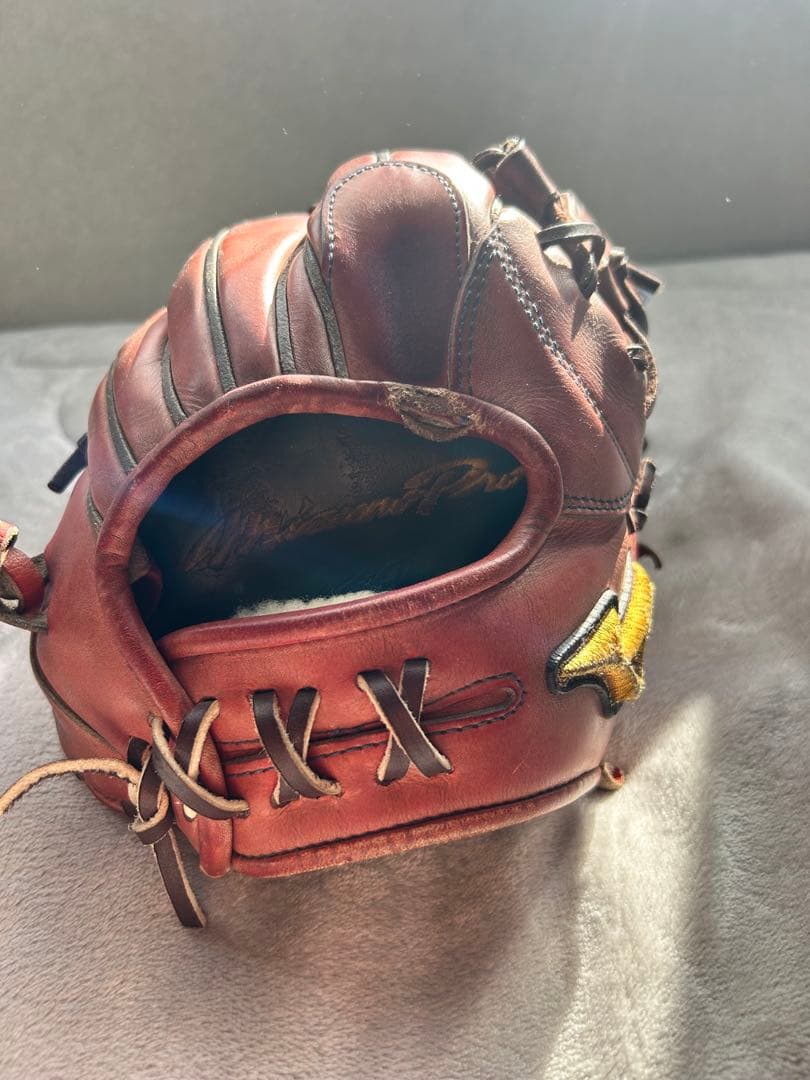 Mizuno ミズノプロ硬式野球内野用グローブ 赤エンジの通販