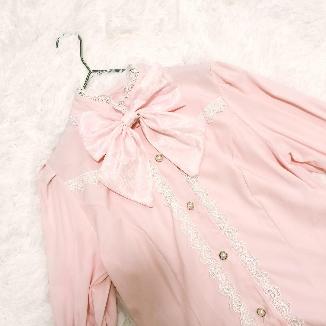 十字心結シリーズロリィタドレス ブラウス ワンピース 姫袖 甘ロリ