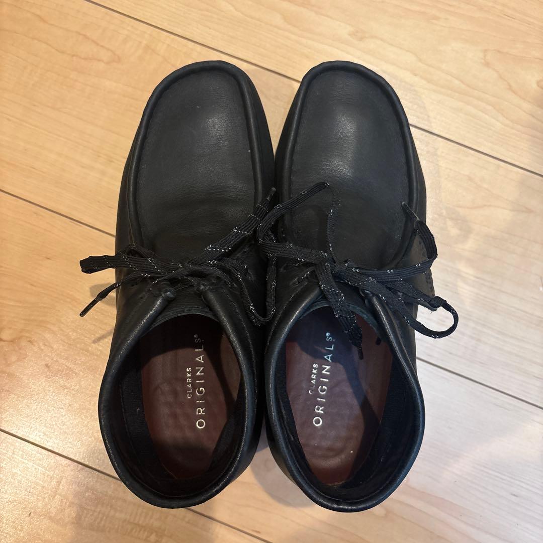 Clarks Wallabee Boot GTX ブラック レザー 24.5cm