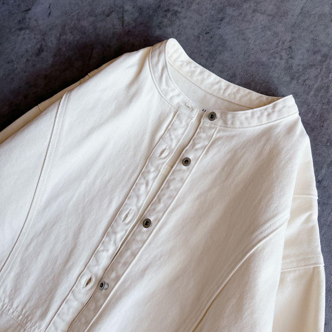 kelen ⿻ ケレン デニム シャツ ジャケット “SAUN” Gジャン 白