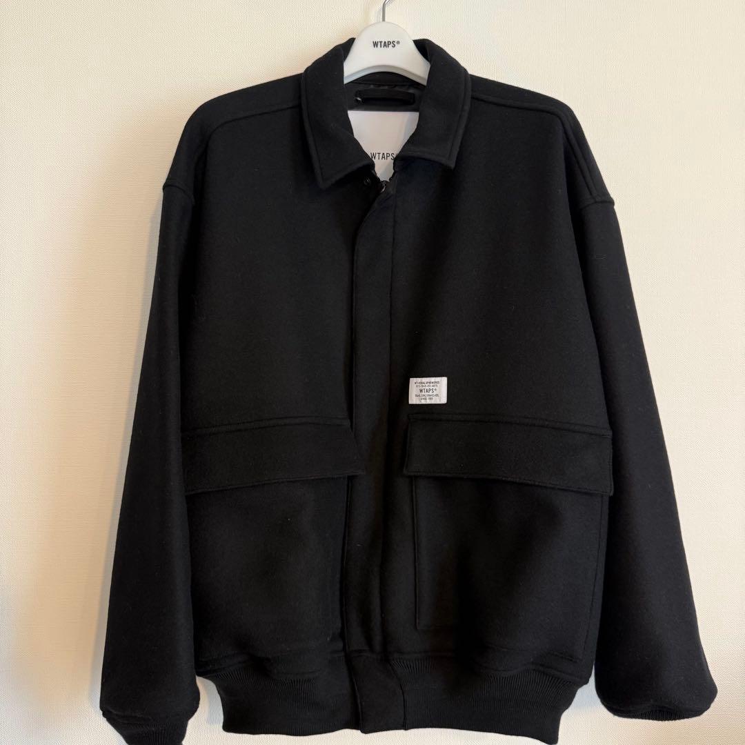 美品・L】WTAPS JFW-01 JACKET MELTON BLACK 黒 - メルカリ