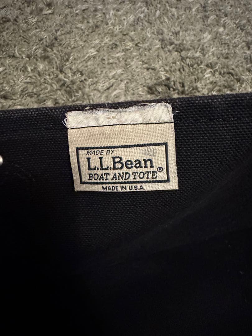L.L.Bean ブラック トートバッグ　レザーハンドル