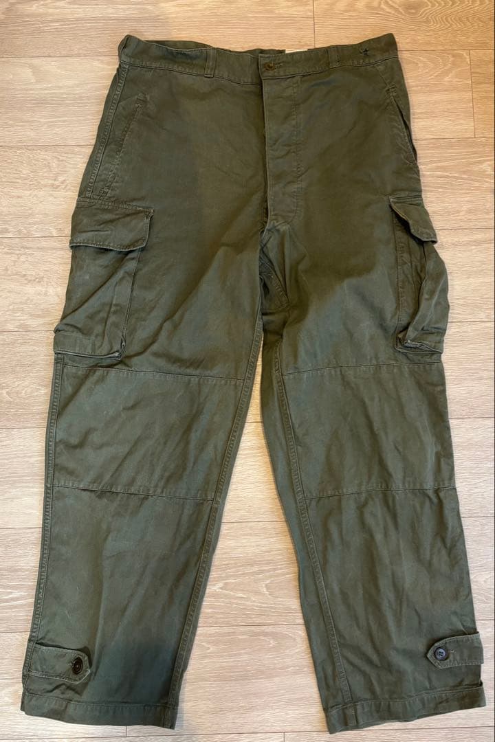 m47 カーゴパンツ　フランス軍　実物　35サイズ DEADSTOCK】French Army M-47 Trousers Early Model Size25 実物