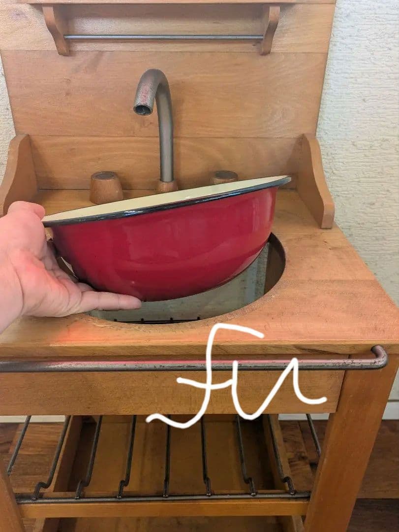 ①フランス Moulin Roty社 ＊ 木製キッチン 流し【セット販売】