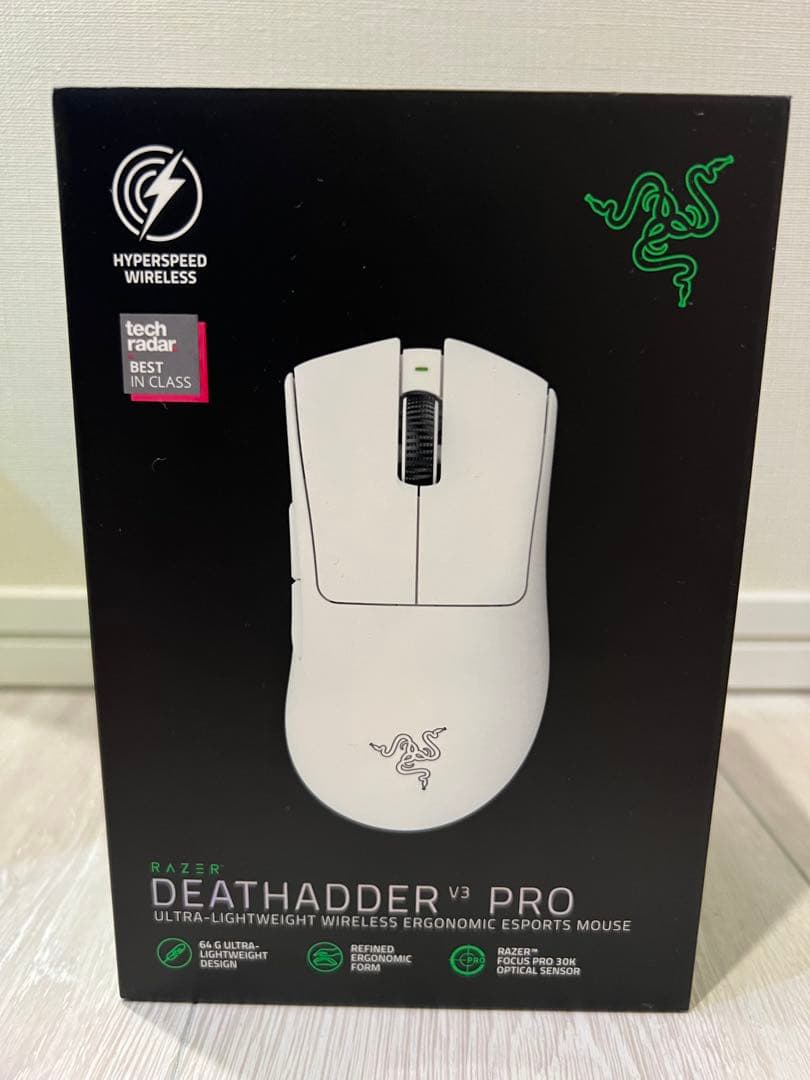 【Razer】 DeathAdder V3 Pro ホワイト Razer DeathAdder V3 Pro - 白 - Classic Base - 8000 Hz | Mice