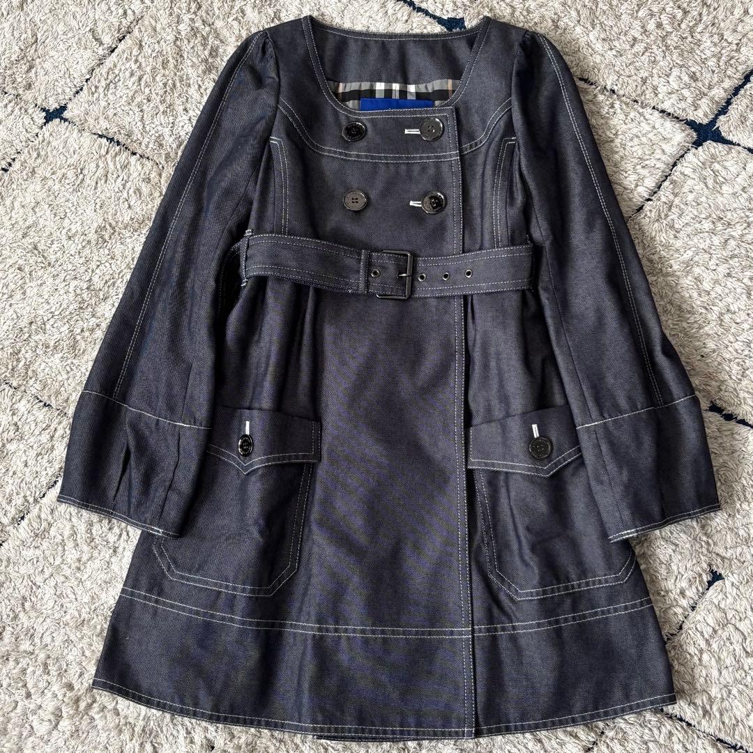 極美品✨】バーバリーブルーレーベル トレンチコート ノーカラー ノバ