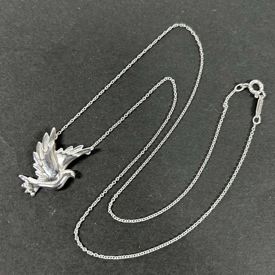 ティファニー ネックレス 鳩 ダブ 鳥モチーフ バード 43cm シルバー925