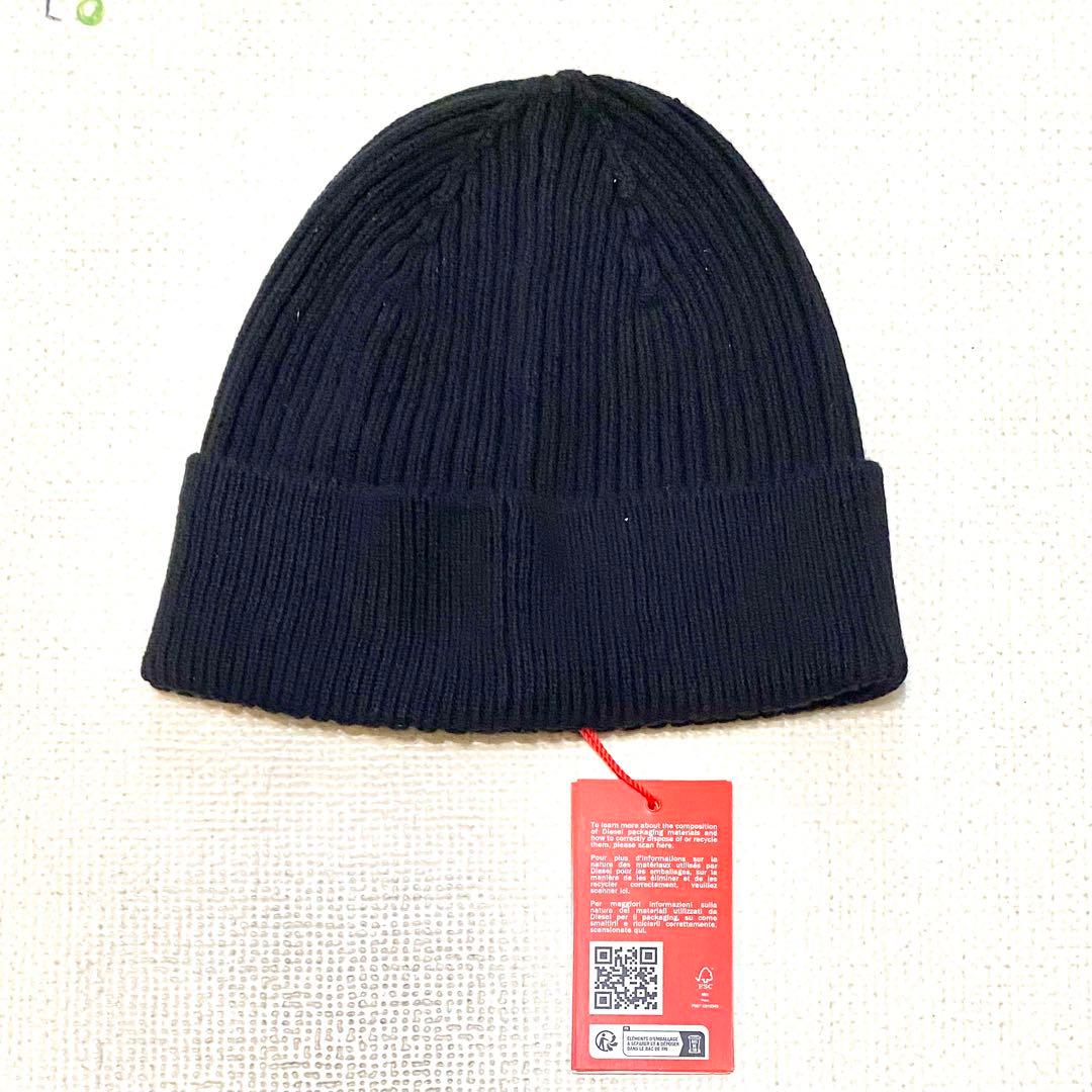 在庫限り☆新品未使用正規品！ディーゼルdiesel ニット帽ブラック