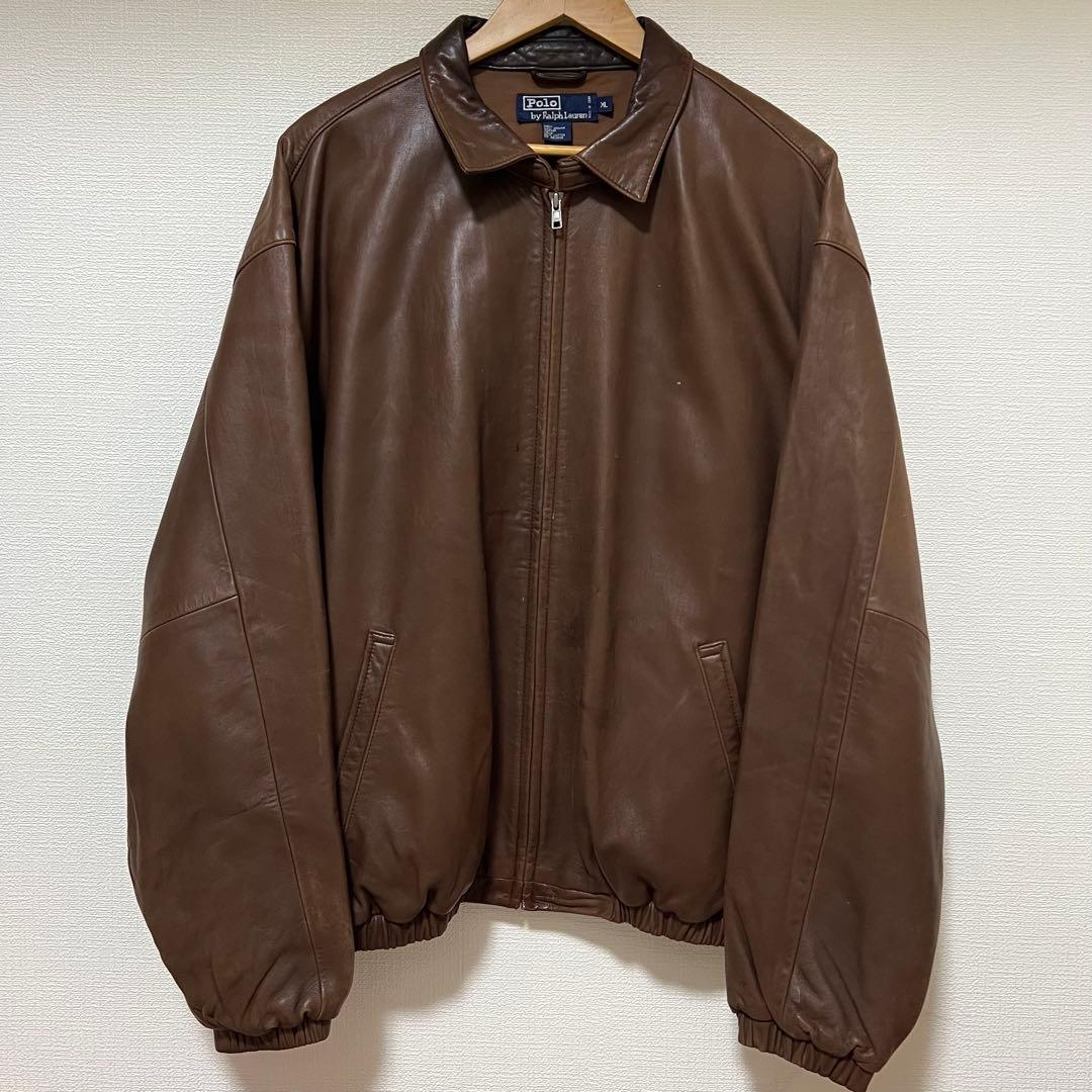 【RALPH LAUREN】ラルフローレン ポニー無し　レザージャケット Ralph Lauren - 【希少】ラルフローレン レザージャケット ポニーなし