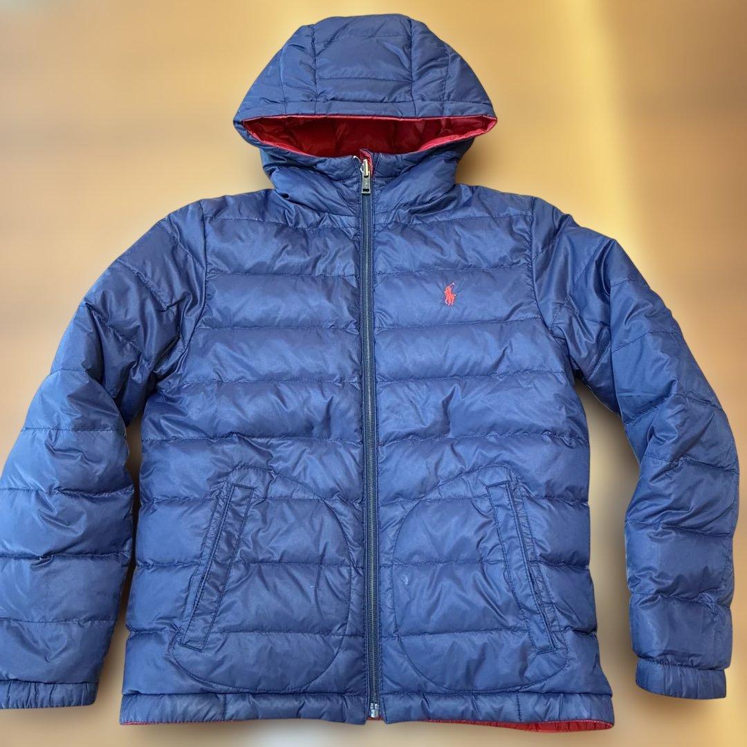 Ralph Lauren ネイビー ダウンコート リバーシブル 150 - メルカリ