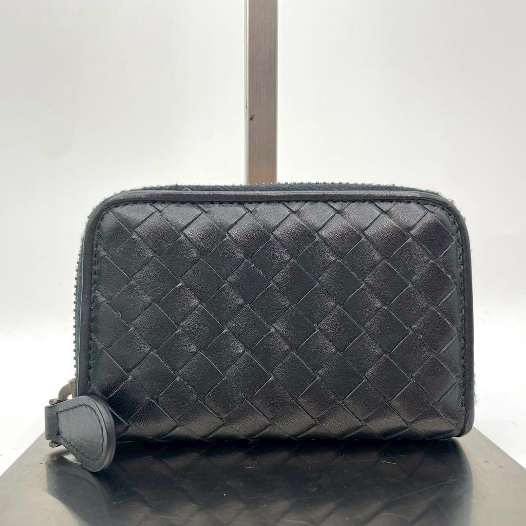 ボッテガヴェネタ　ケース　ラウンドジップ　イントレチャート　ブラック ボッテガヴェネタ(BOTTEGA VENETA)ボッテガヴェネタ イントレチャート