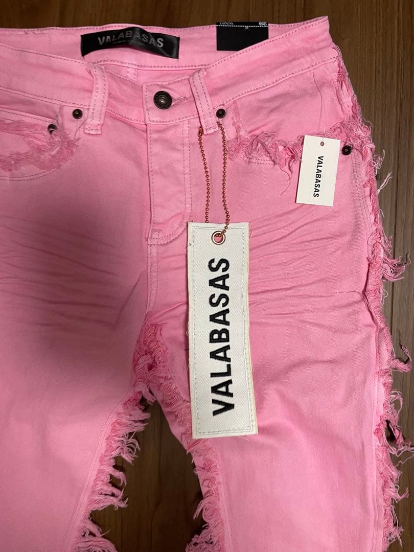 VALABASAS フレアデニム ピンク クラッシュ サイズ29 新品 - メルカリ