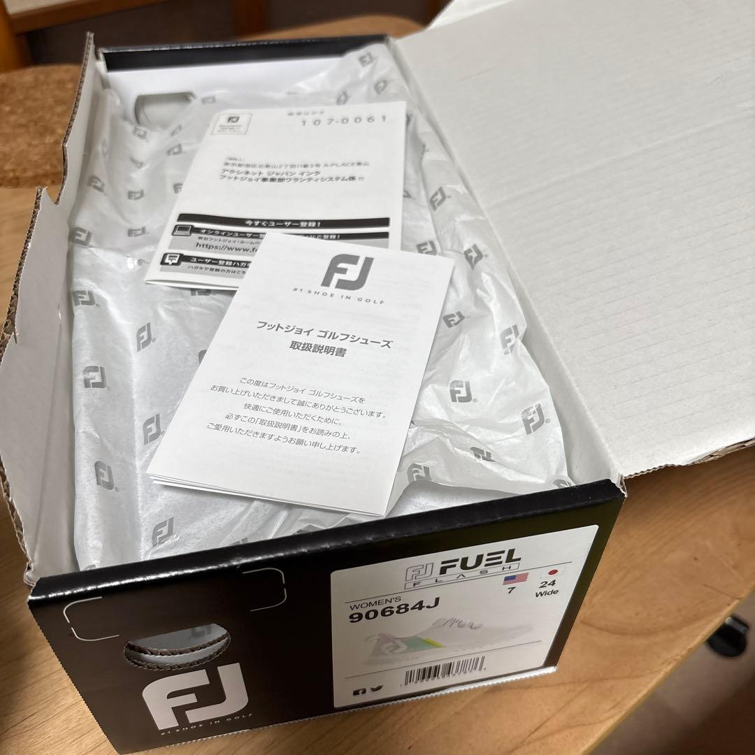 FJ Fuel Women ゴルフシューズ 24.0cm ホワイト/グリーン