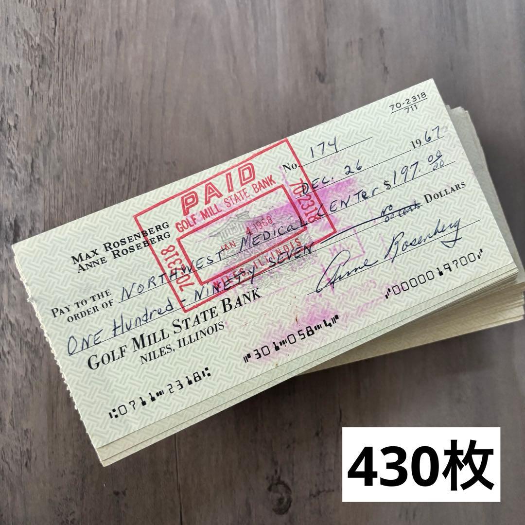 紙モノ 海外ビンテージ 小切手まとめ売り②】