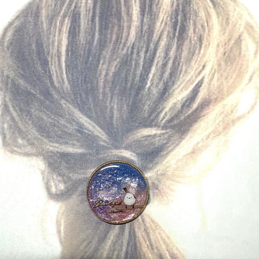 シマエナガ レジン ヘアゴム ✱ 冬の夕焼け - メルカリ