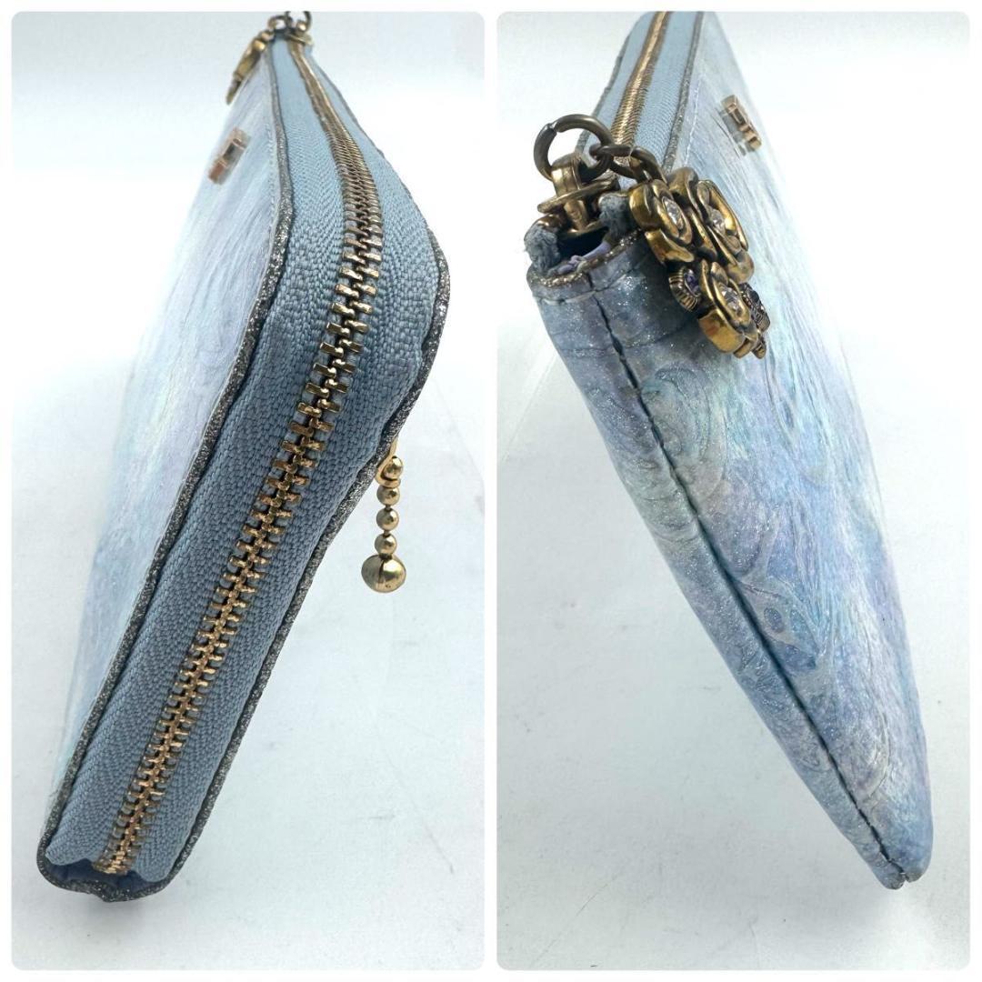 極美品✨アナスイ パピヨン L字ファスナー 長財布 ゴールド金具