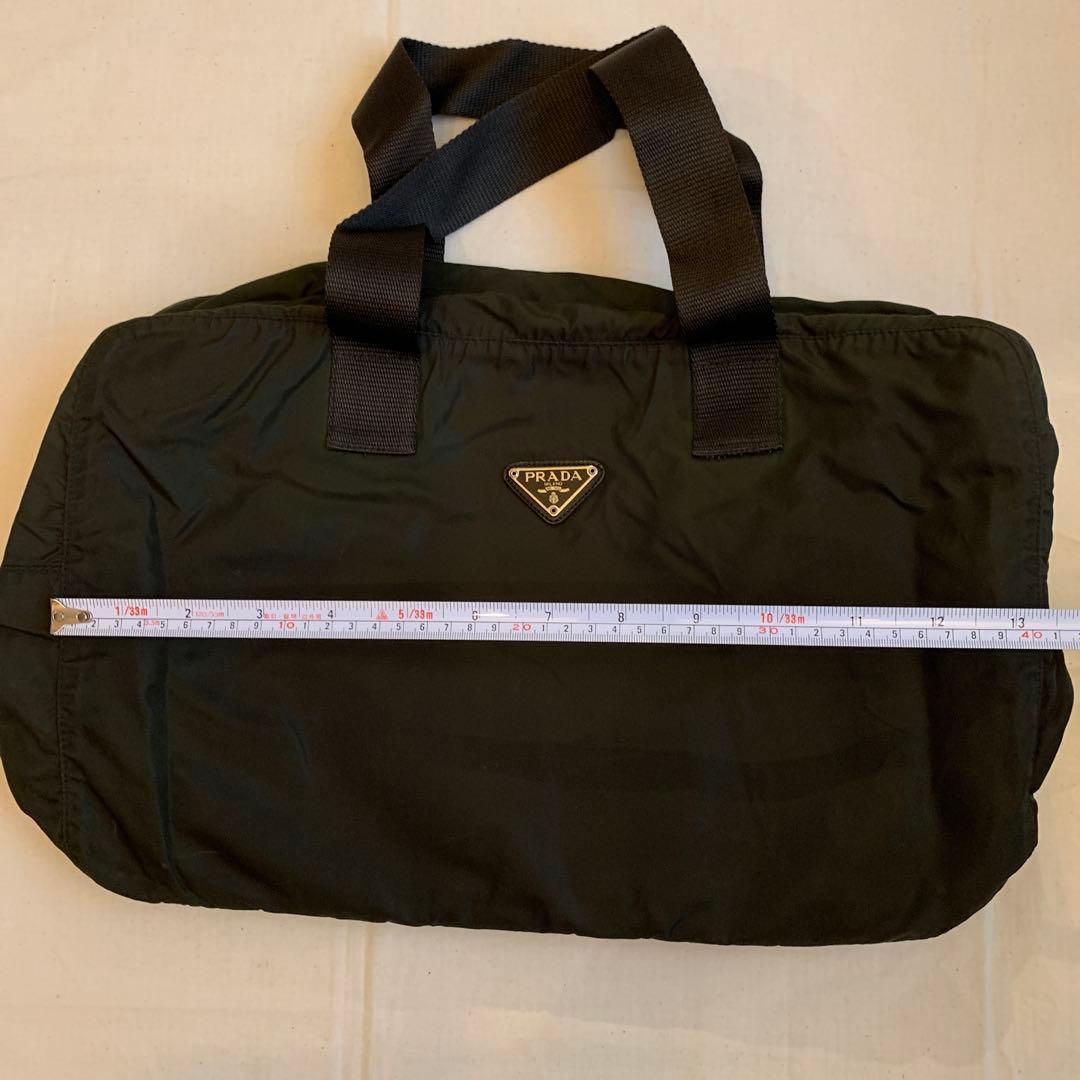 PRADA プラダ ダークブラウンナイロンバッグミラノ本店購入レア品 最終