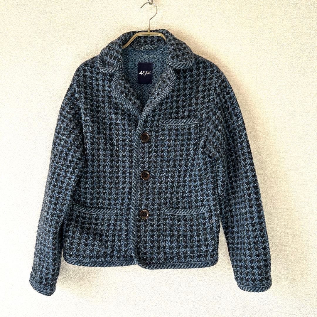 45R　シェットランドツイードニットジャケット 45R（フォーティファイブアール）の「シェットランドツイードの908