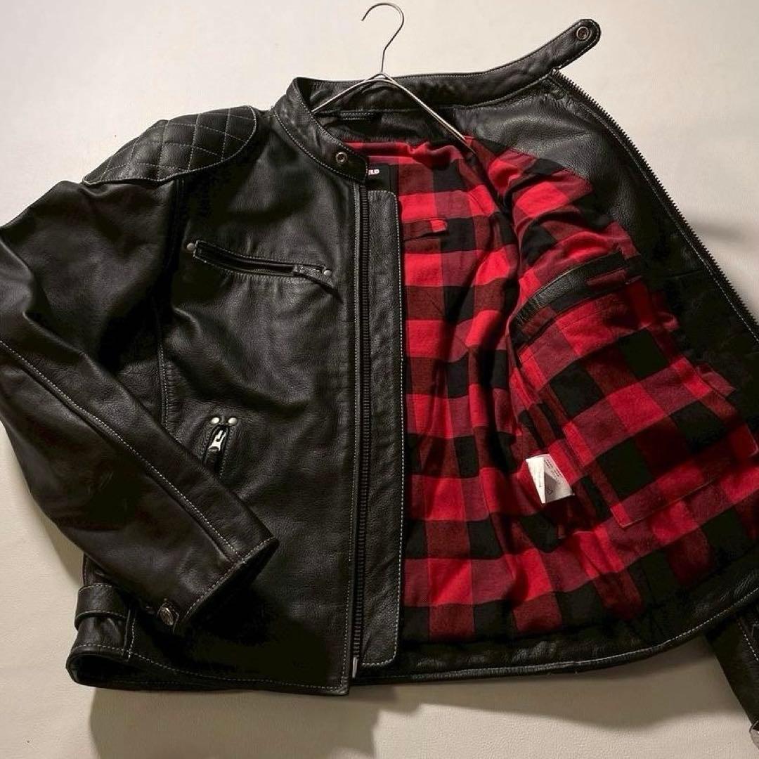 なかじん様専用】MOTO FIELD ライダースジャケット L レザー 黒