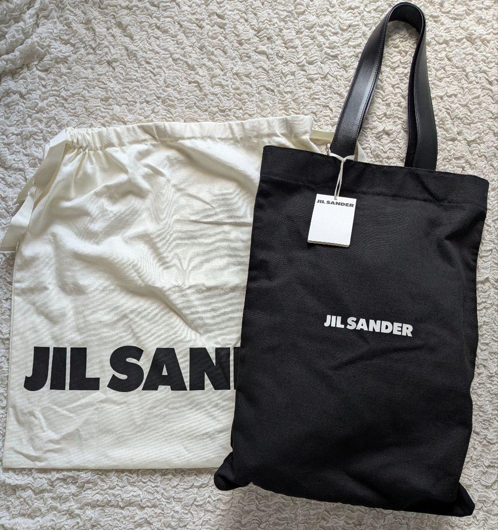 JIL SANDER ジルサンダー◆グランデ キャンバス トートバッグ 黒◆新品 JIL SANDER（ジルサンダー） トートバッグ BOOK TOTE GRANDE ブック