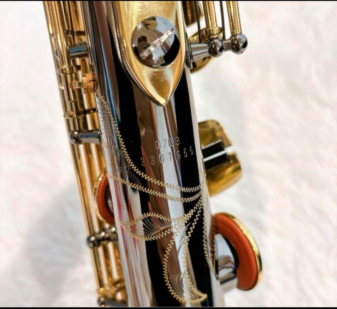 台湾製 シャトー ソプラノサックス ブラックシルバー リガチャー