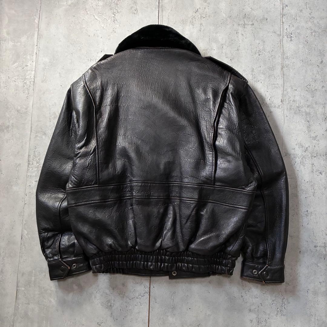 air force G1 羊革 フライト レザージャケット ファー取外し可 L